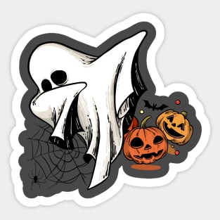 Ghost Halloween Dab Dance Sticker